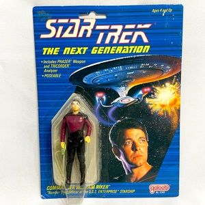 Vintage 1988 Star Trek The Next Generation Commander William Riker Galoob Sealed